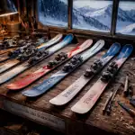 atelier de marque de ski française avec skis et outils