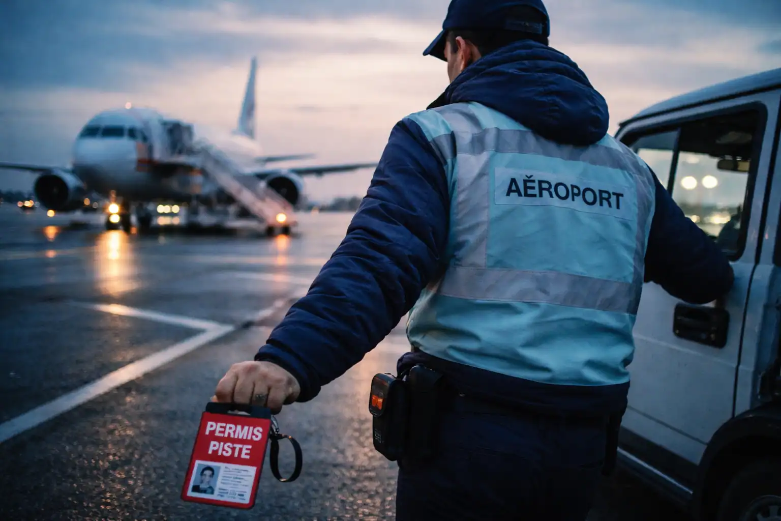 Permis piste agent aéroport badge