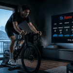 1h de home trainer par jour, cycliste motivé à la maison