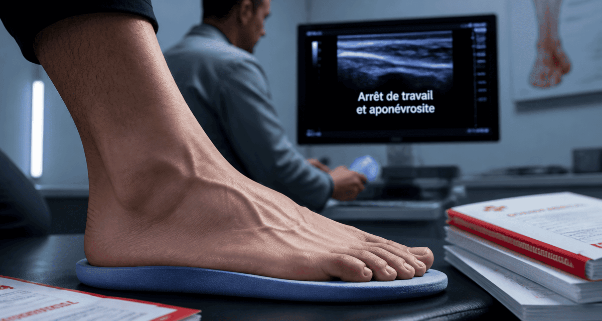 Aponévrosite plantaire durée arrêt de travail pied semelle médecin