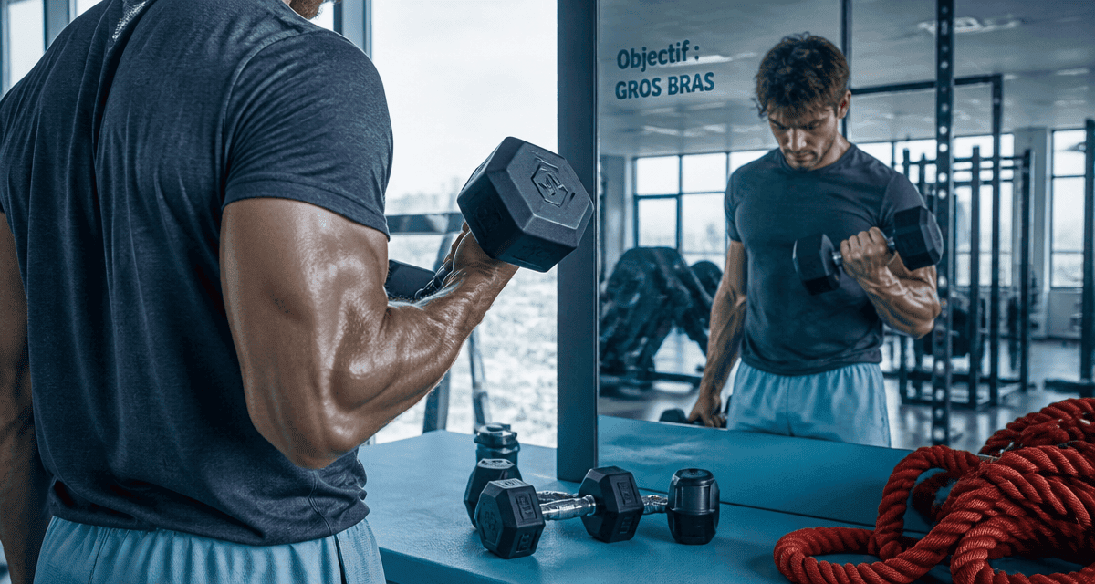 Avoir des gros bras en 1 mois curl haltère triceps biceps
