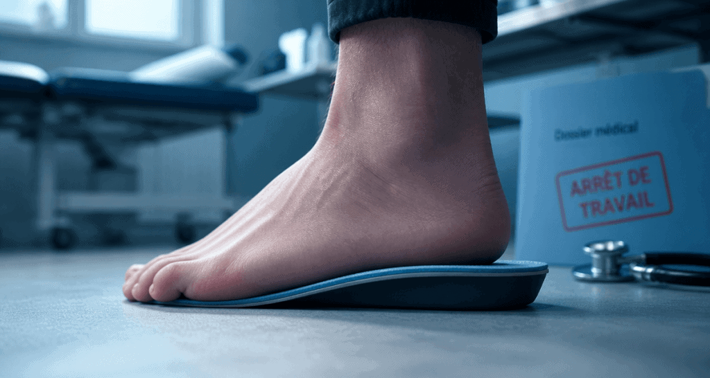 combien d'arret de travail pour une épine calcanéenne pied semelle