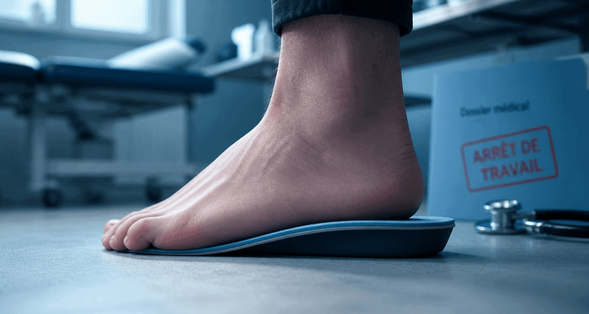combien d'arret de travail pour une épine calcanéenne pied semelle