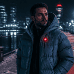 doudoune chauffante homme bleu glacier urbaine