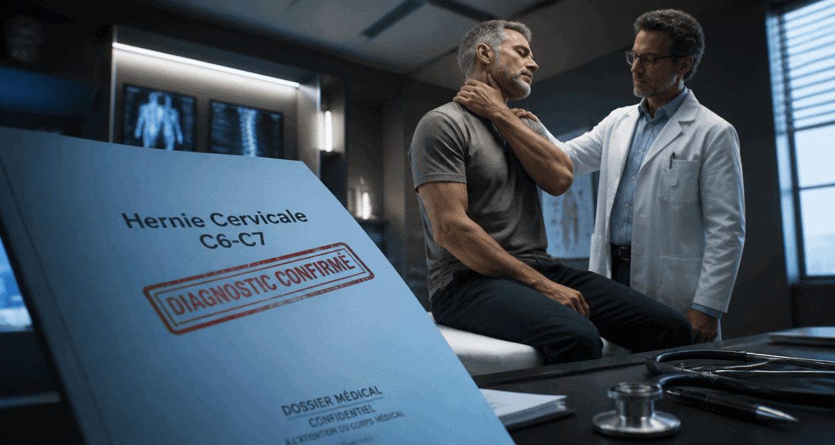 hernie cervicale c6 c7 maladie professionnelle patient médecin