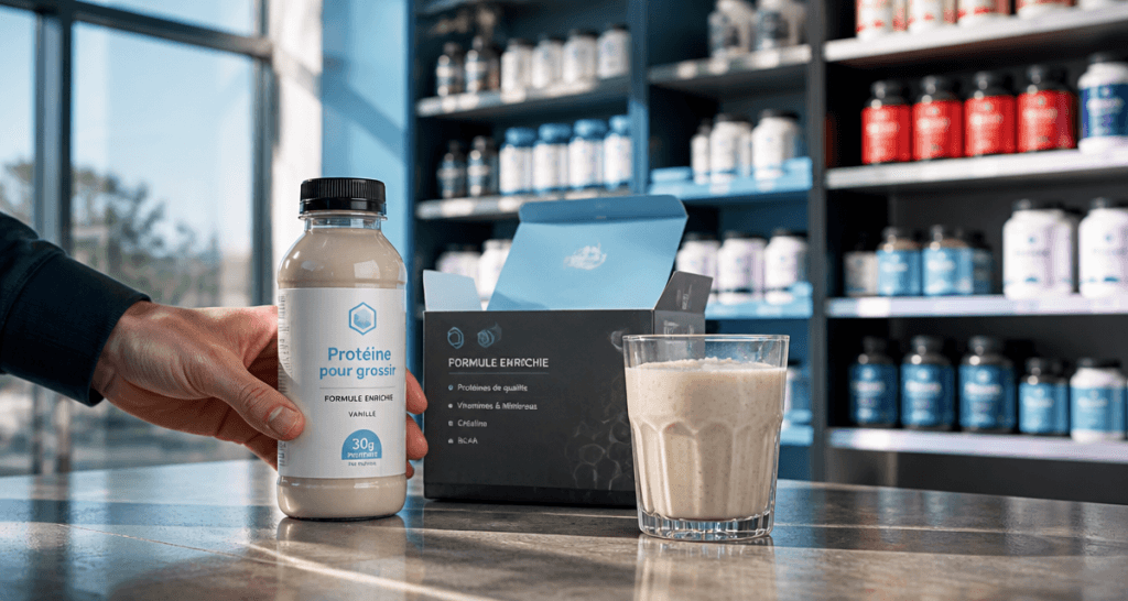 proteine pour grossir pharmacie flacon poudre smoothie