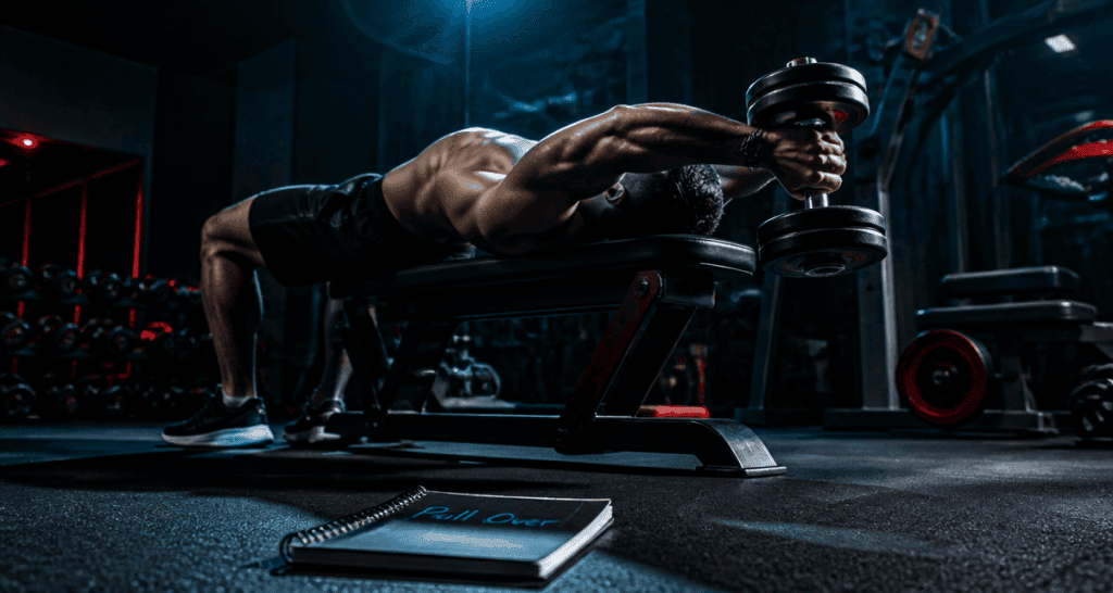 pull over exercice sur banc musculation
