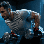 Rowing buste penche haltere homme musclé