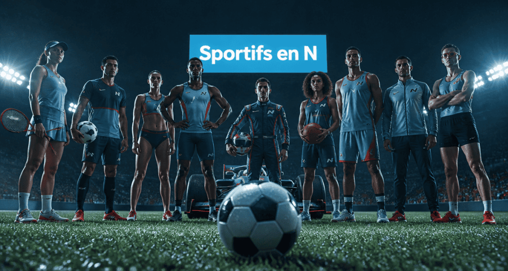 Sportif en N athlètes sur terrain