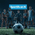 Sportif en N athlètes sur terrain