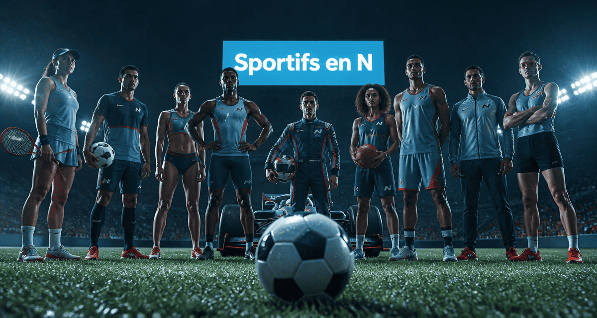 Sportif en N athlètes sur terrain