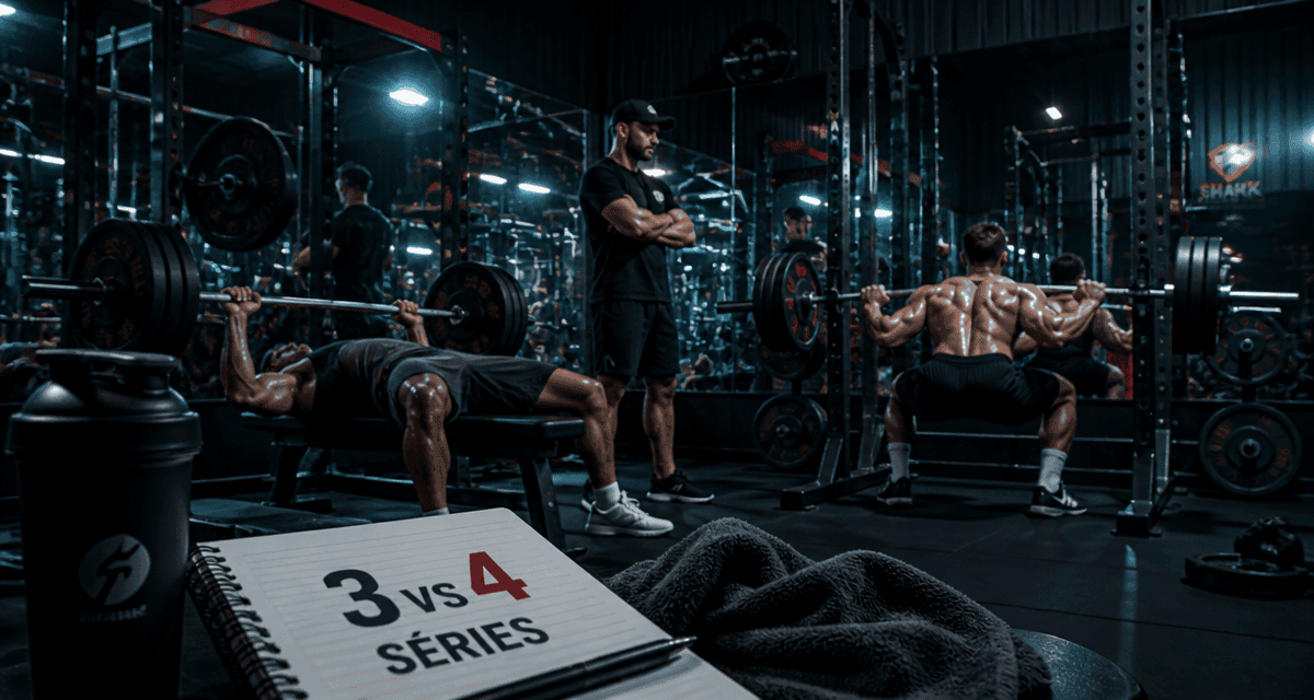3 ou 4 series muscu athlètes salle