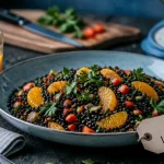 Aliment pour manque de fer : lentilles noires et vitamine C