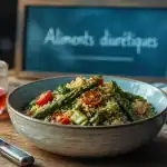 Aliments diurétiques : salade quinoa drainante et infusion aux herbes