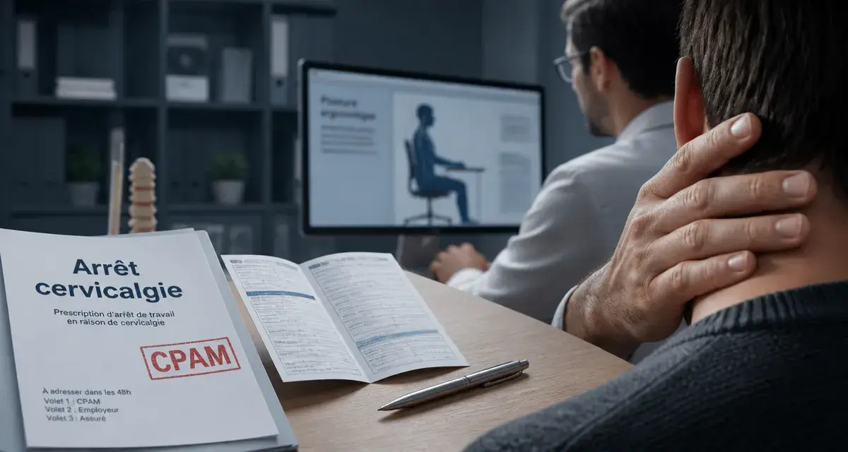 Arrêt de travail pour cervicalgie : dossier médical CPAM