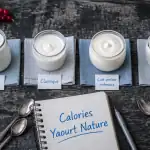 calorie dans un yaourt nature pots alignés