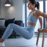 combien de temps pour se muscler les bras femme dips chaise