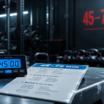 Durée séance musculation : 45–75 min en salle