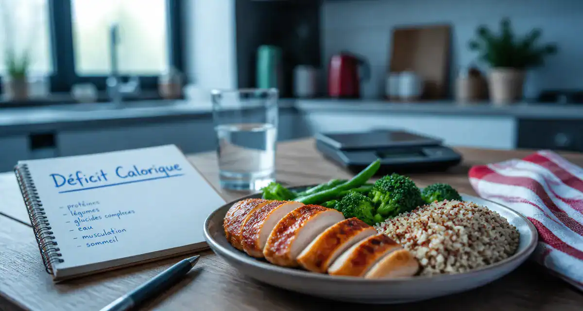 etre en deficit calorique assiette equilibree