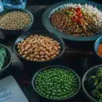 legumes riches en proteines, bols et curry