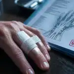 Ligament du doigt : doigt immobilisé, entorse ou luxation