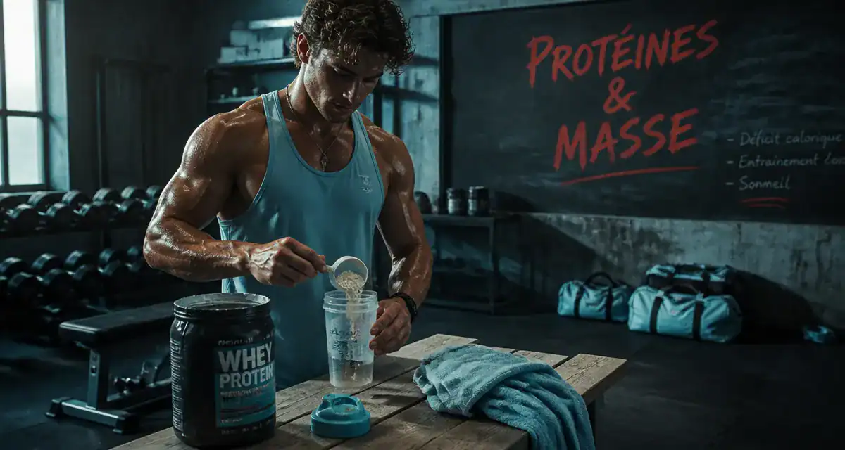 meilleur proteine prise de masse athlète shaker