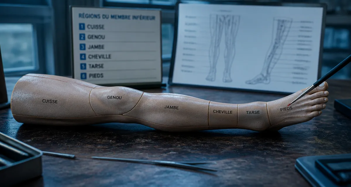 Membre inferieur du corps humain : anatomie des 6 régions clés