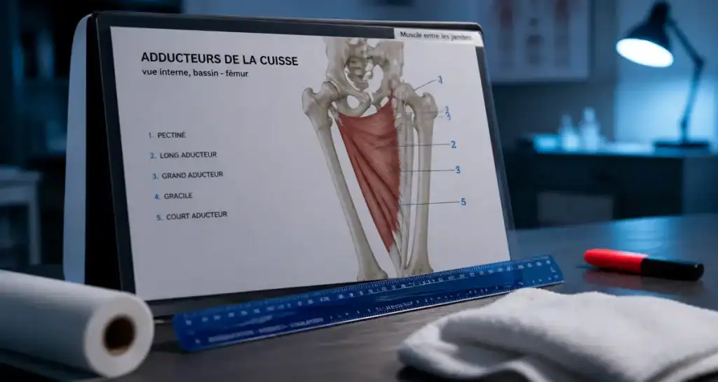 Muscle entre les jambes : adducteurs pour stabiliser le bassin