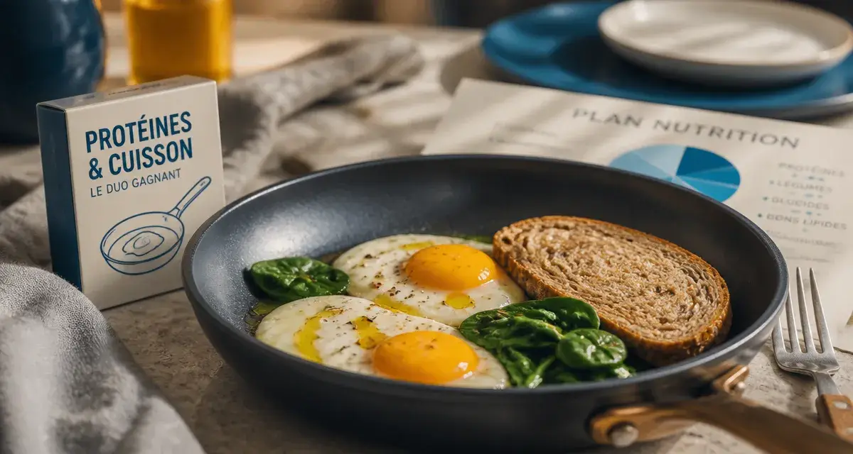 Oeufs au plat proteines pour les muscles