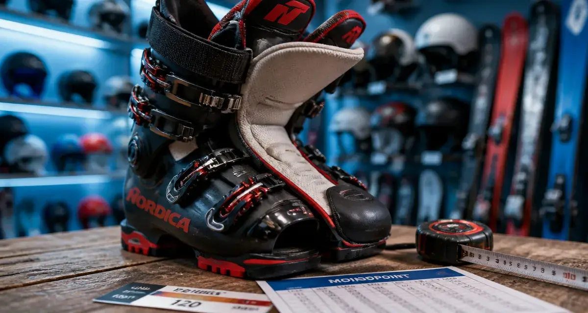 Chaussure de skis homme, Mondopoint et flex en boutique