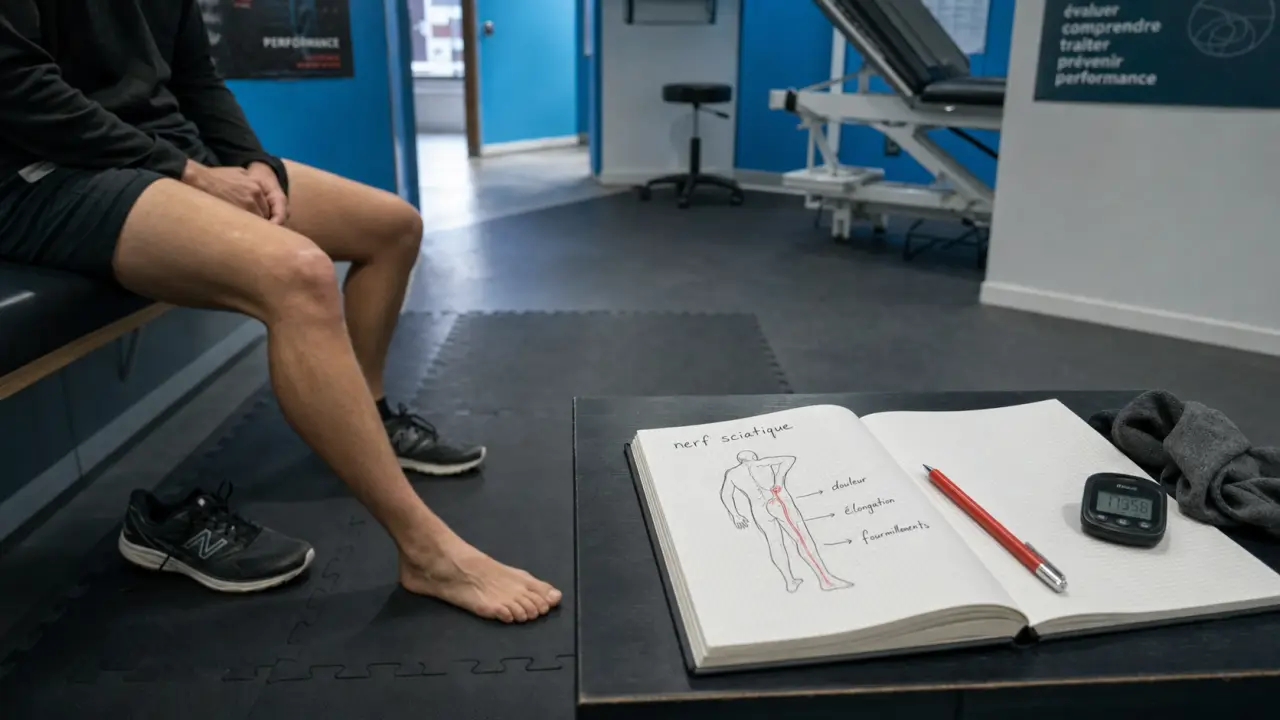 Courir avec une sciatique : reprise sans rechute, séance en cabinet médical