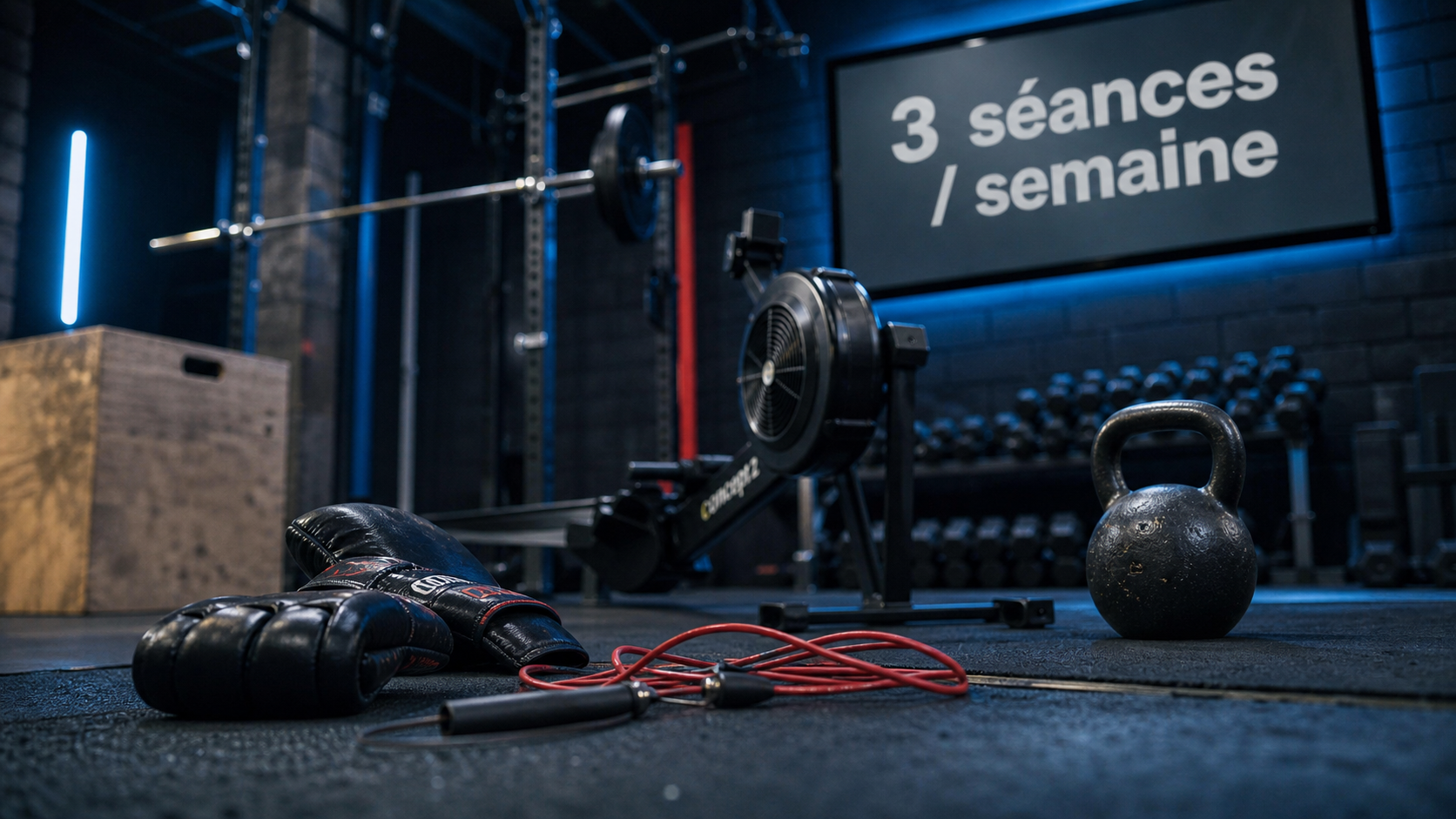 CrossFit programme débutant : 3 séances par semaine, tapis et corde à sauter