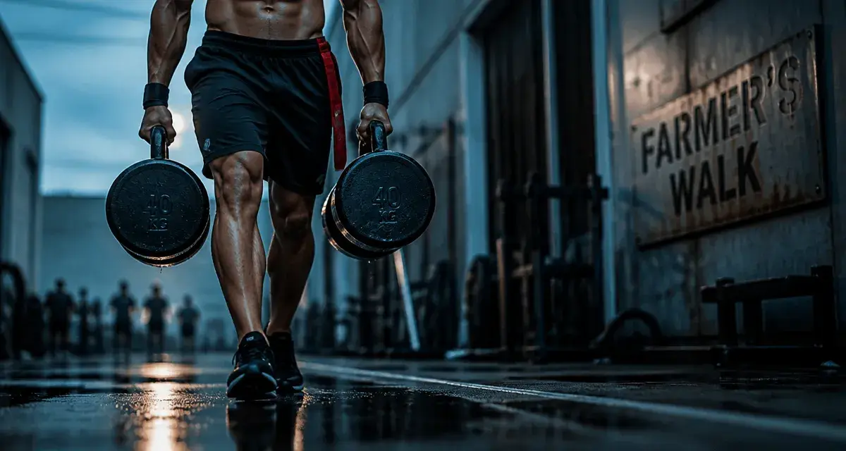 Farmer carry : marche avec charges pour grip et gainage