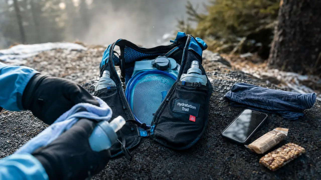 Gilet hydratation trail : poches et maintien pour flasques et eau