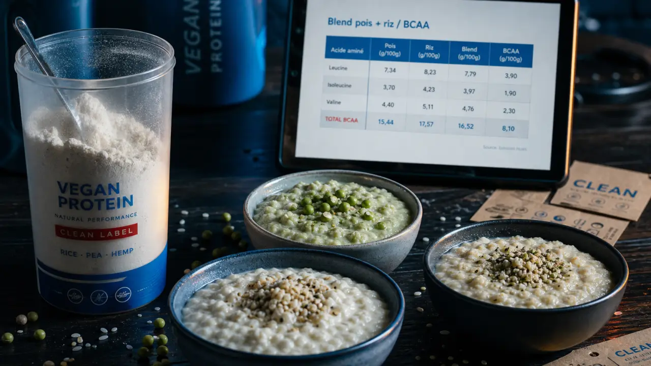 Meilleur proteine vegan : shaker vegan et porridge crémeux