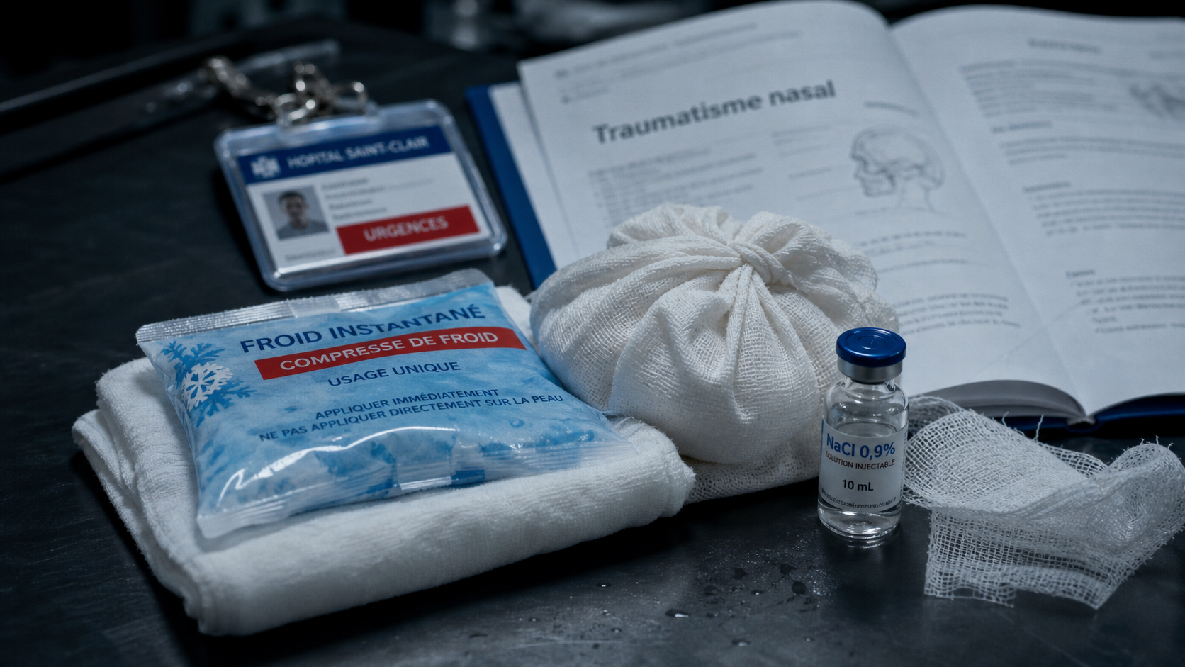 Nez cassé : compresse froide en urgence