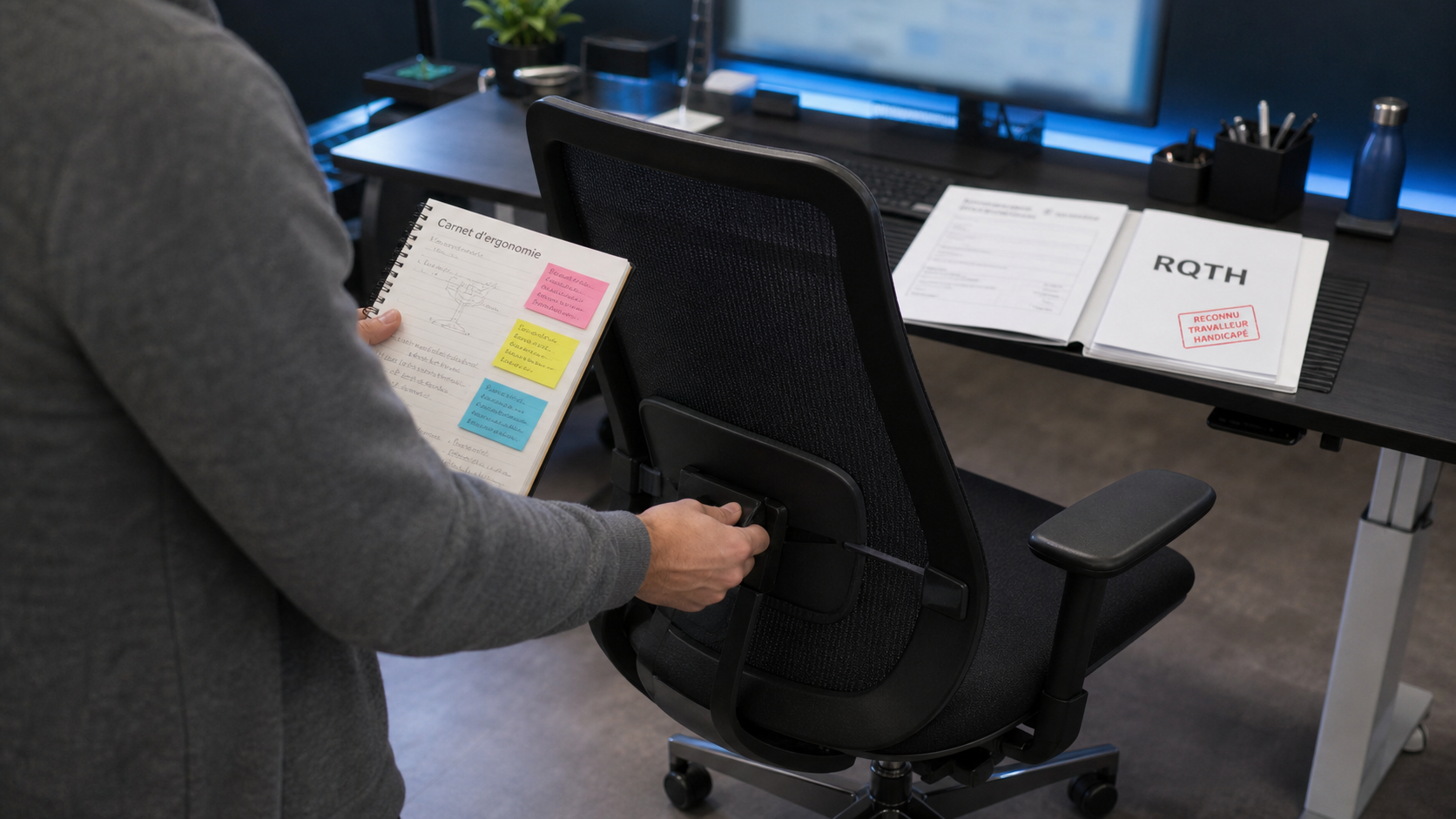 Peut-on travailler avec une discopathie dégénérative : support lombaire, poste ergonomique, RQTH