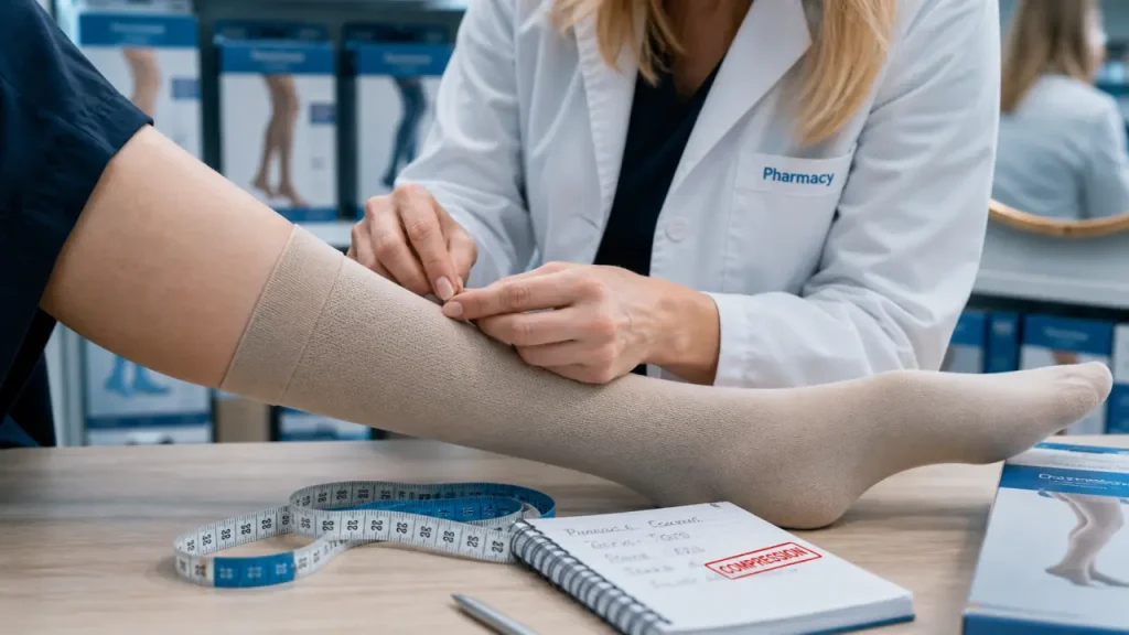 Bas et collants de contention : 3 critères qui changent tout, classe, taille et hauteur