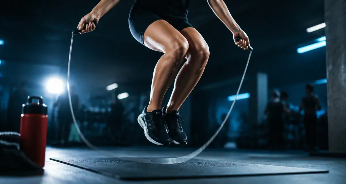 Corde à sauter bienfait : brûle 800 calories par heure en salle de sport