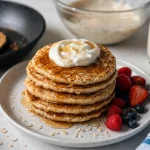 Recette pancake proteines moelleux, whey ou fromage blanc, fruits rouges