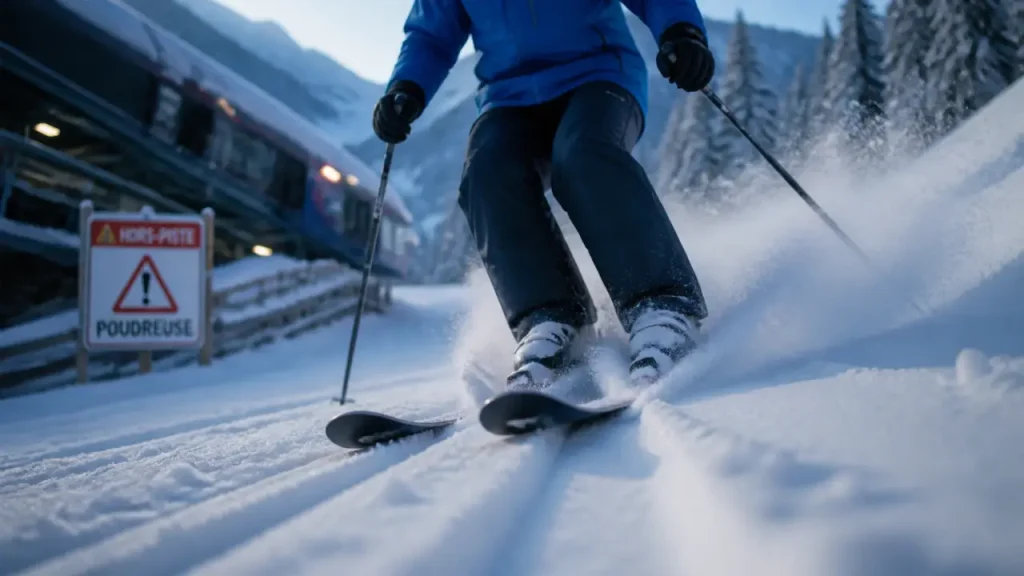 Skier en poudreuse sans tomber en arrière : posture centrée, vitesse et erreurs à éviter