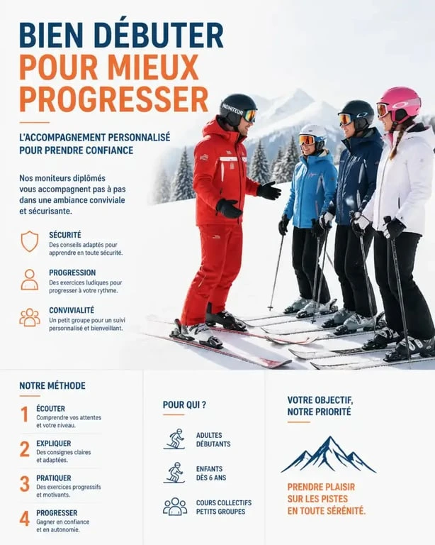 Cours de ski à Montriond Les Lindarets en petit groupe