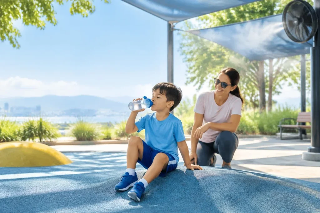 Maintenir la forme physique des enfants par forte chaleur : bouger moins, surveiller davantage