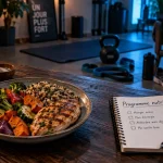 Programme nutrition et coach sportif personnalisé : repas équilibré et entraînement fitness