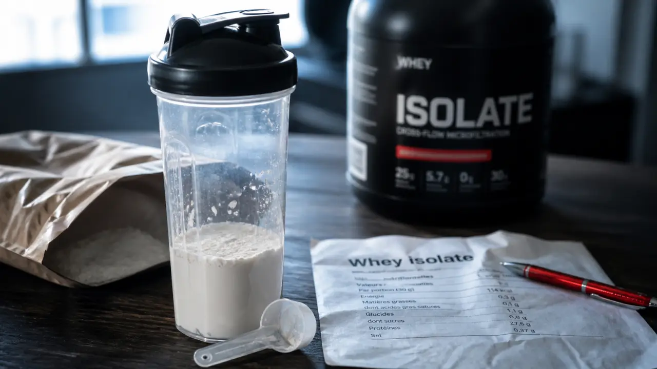 Protéine whey isolate : critères filtration et lactose à vérifier avant achat