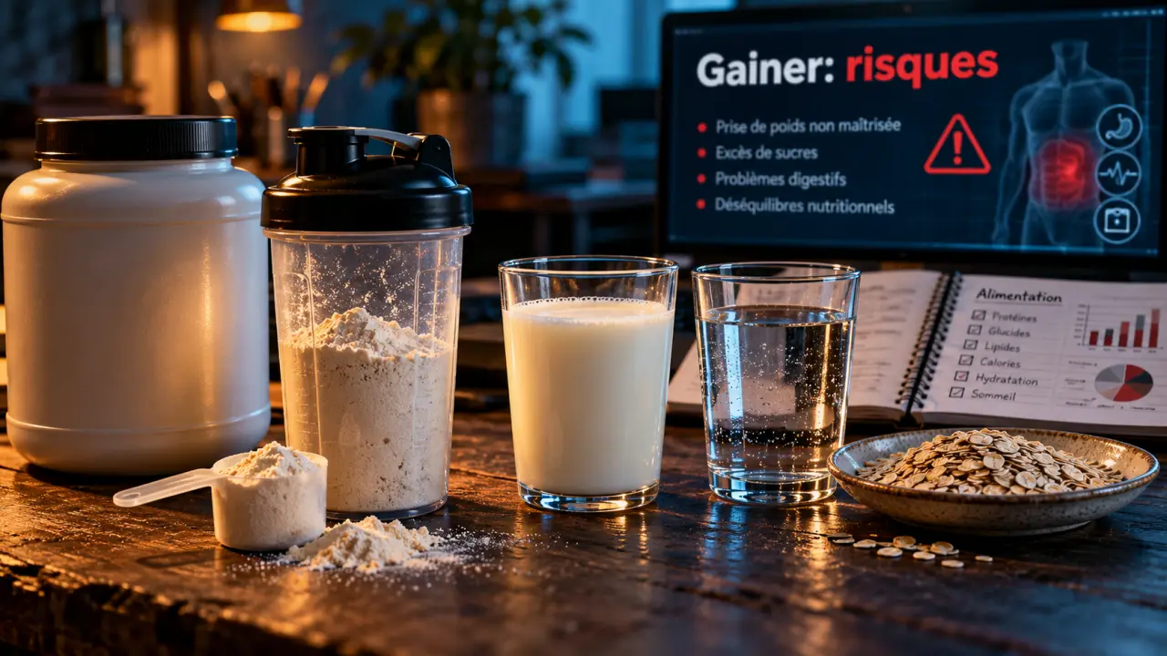 Gainer prise de masse danger : risques ajouter calories sans ajuster repas