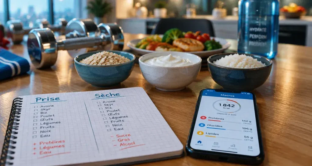 Prise de masse ou sèche : les quantités d’un programme alimentaire de musculation