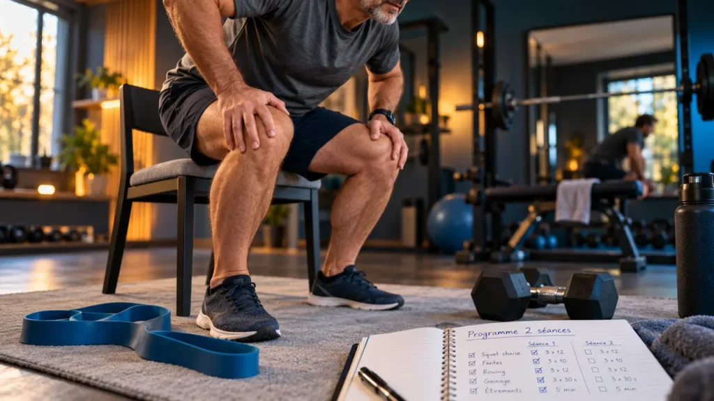 Programme de musculation pour homme de 50 ans : 2 séances à imprimer en PDF