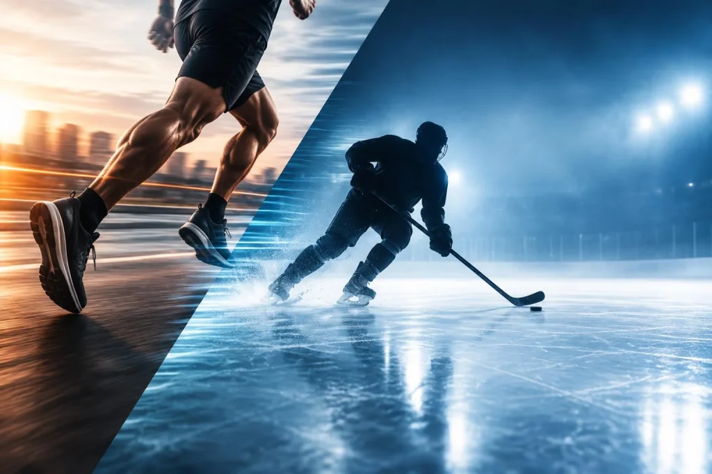 Préparer le hockey avec le running : 15 à 25 shifts à reproduire, pas 10 km tranquilles